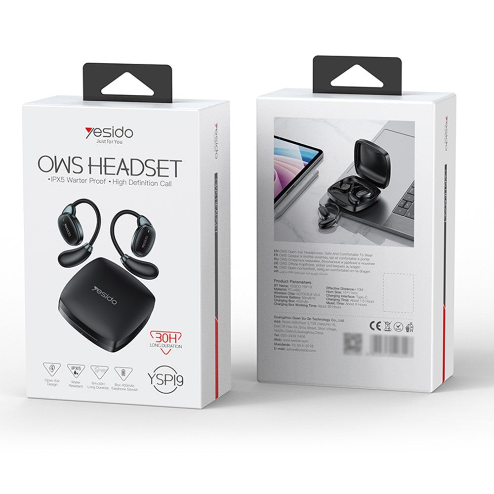 Handsfree Bluetooth Yesido YSP19 BL, TWS, Musta