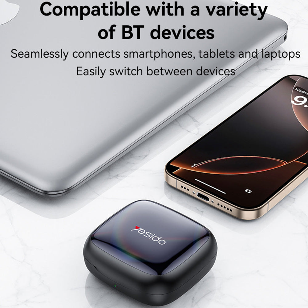 Handsfree Bluetooth Yesido YSP24, TWS, Musta
