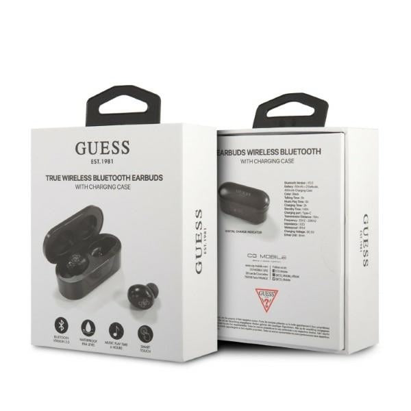 Handsfree Bluetooth Guess Classic Logo, TWS, Musta