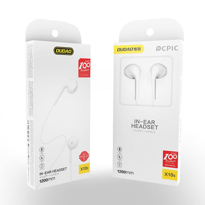 Handsfree 3.5mm Dudao X10S, Valkoinen