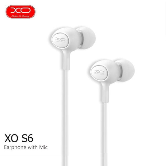 Handsfree 3.5mm XO Design S-6 Candy, Valkoinen