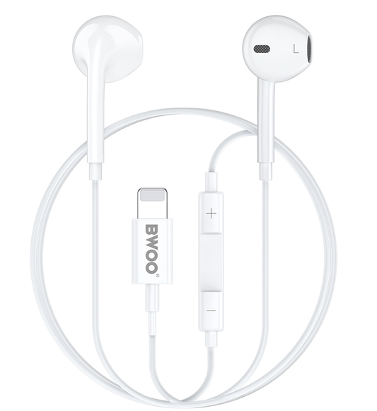Handsfree Lightning BWOO BO-HF179, Valkoinen