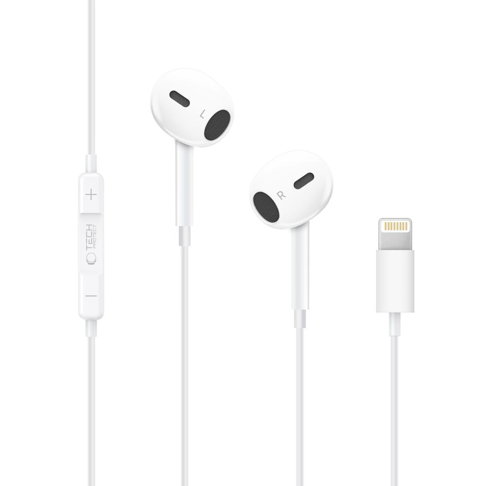 Handsfree Lightning Tech-Protect Ultraboost Core G2, Valkoinen