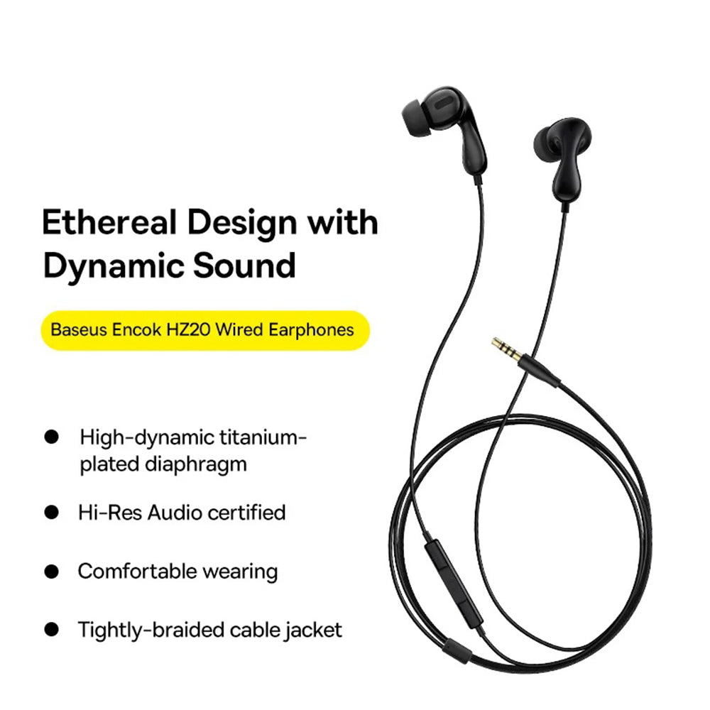 Handsfree USB-C Baseus Encok CZ20, Musta A00171400113-00