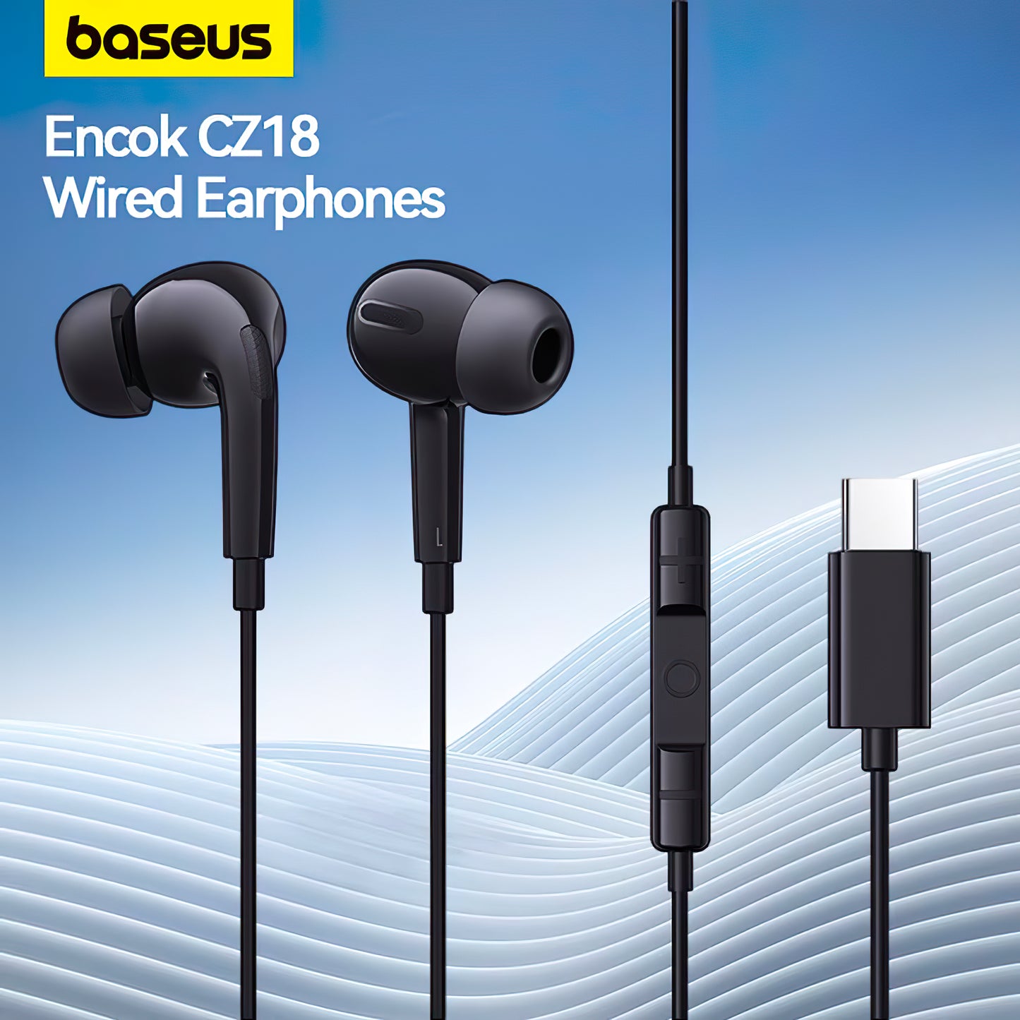 Handsfree USB-C Baseus Encok CZ18, musta A0017170100113-Z1 