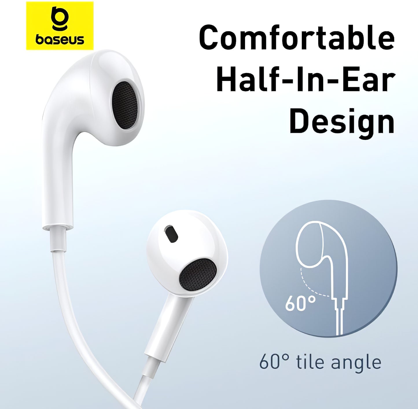 Handsfree USB-C Baseus Encok CZ17, valkoinen A00170000213-Z1 