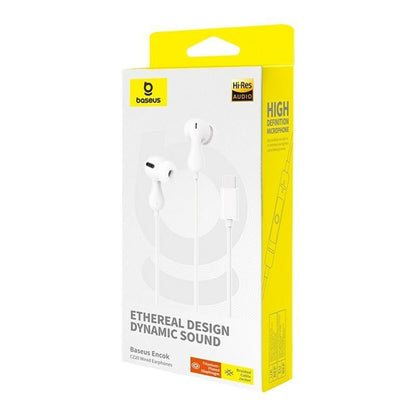 Handsfree USB-C Baseus Encok CZ20, Valkoinen A00171400213-00