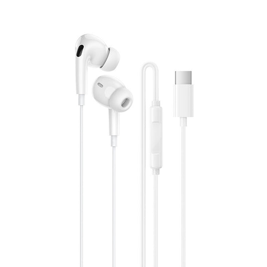 Handsfree USB-C Borofone BM100 Pro Fuente, Valkoinen