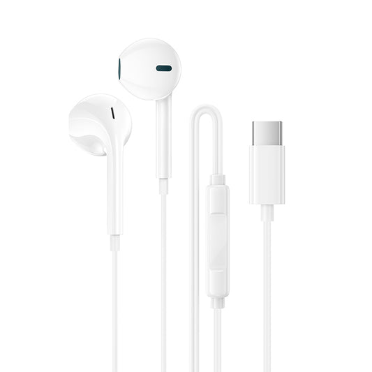 Handsfree USB-C Borofone BM100 Fuente, Valkoinen