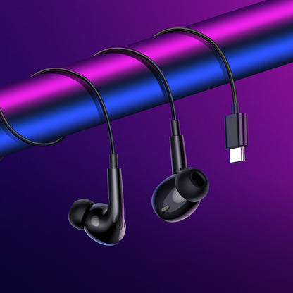 Handsfree USB-C Borofone BM100 Pro Fuente, Musta
