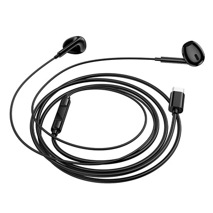 Handsfree USB-C Borofone BM100 Max Fuente, Musta