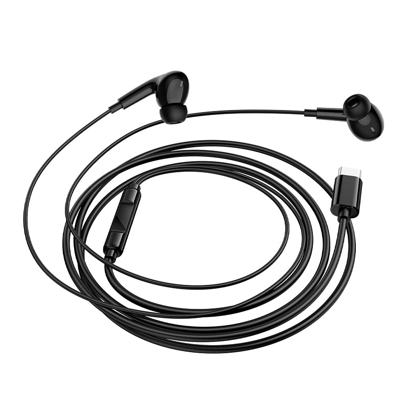 Handsfree USB-C Borofone BM100 Pro Fuente, Musta