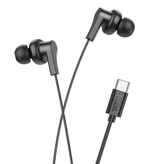 Handsfree USB-C HOCO M114, musta