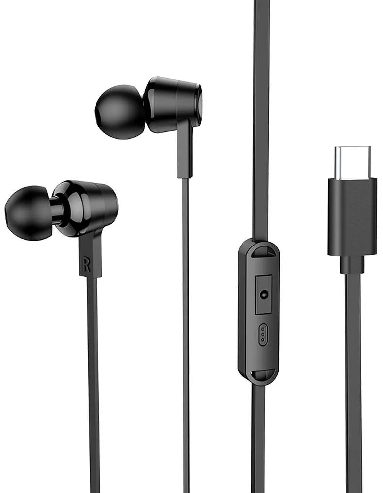 Handsfree USB-C HOCO M86, Musta