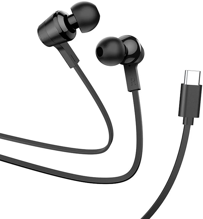 Handsfree USB-C HOCO M86, Musta
