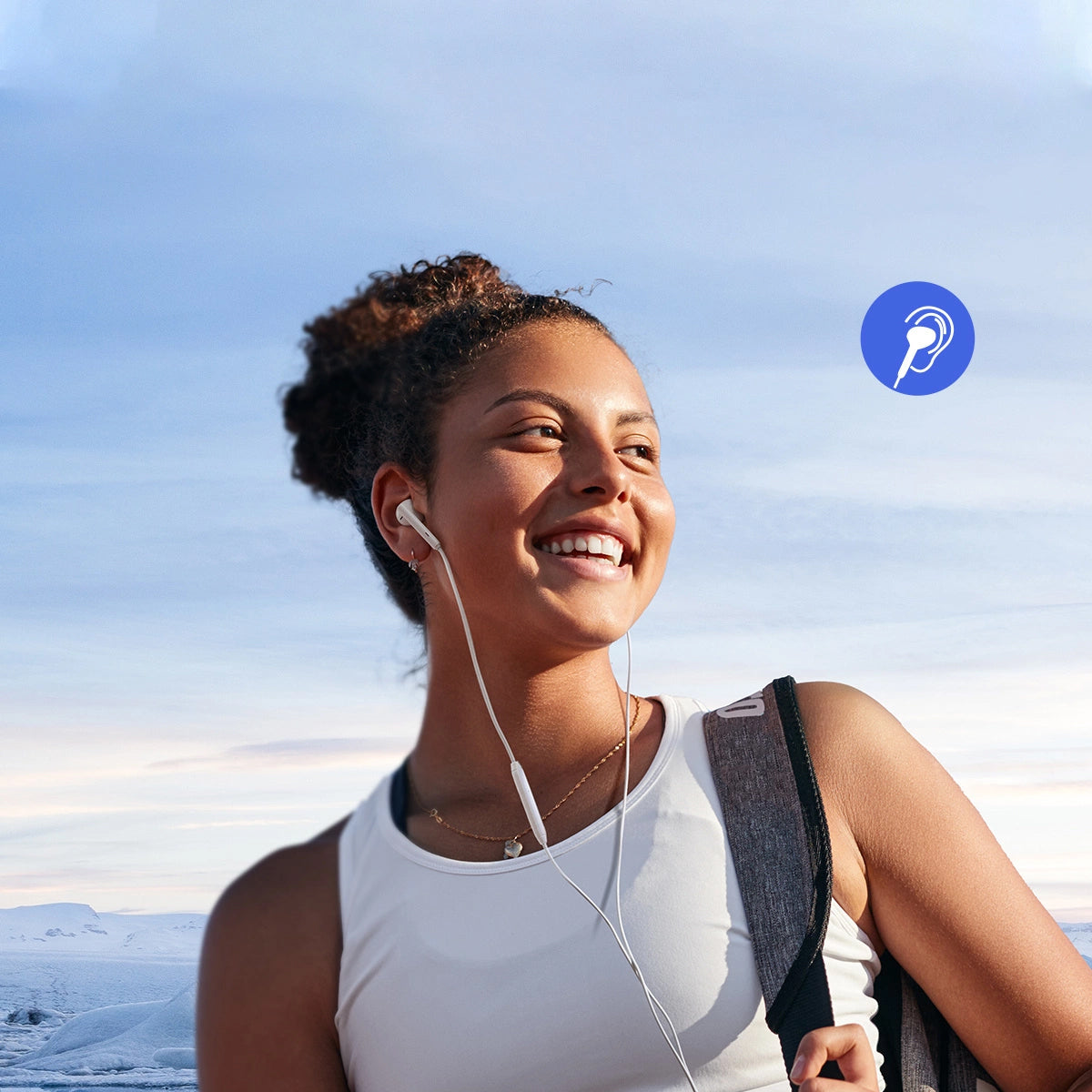 Handsfree USB-C Joyroom JR-EC05, Valkoinen