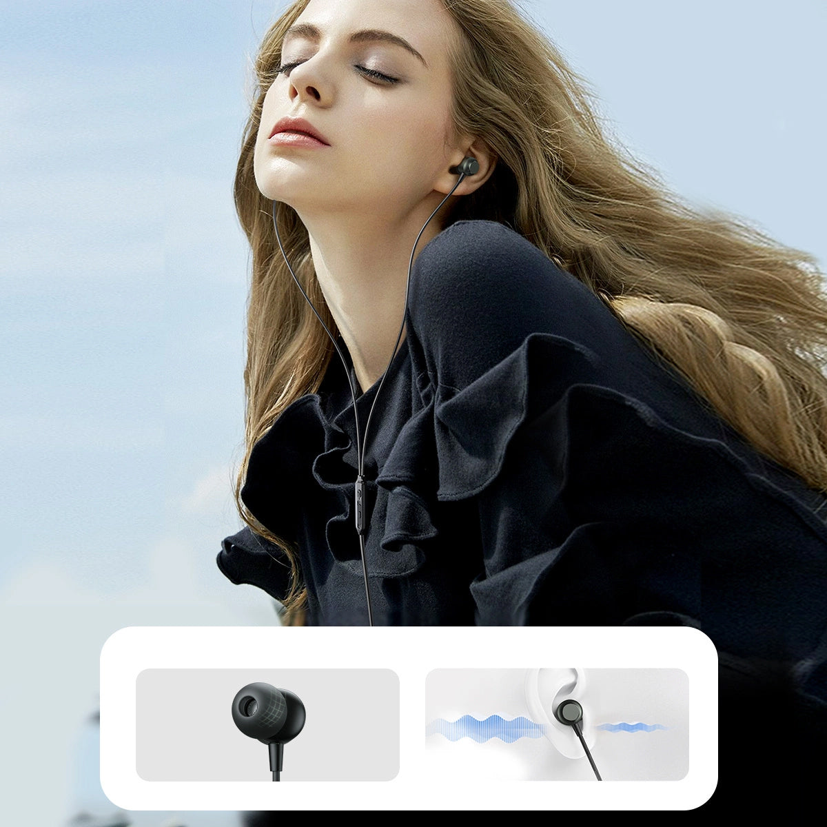 Handsfree USB-C Joyroom JR-EC06, Harmaa