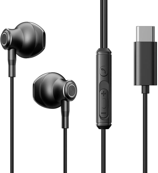 Handsfree USB-C Joyroom JR-EC07, Musta