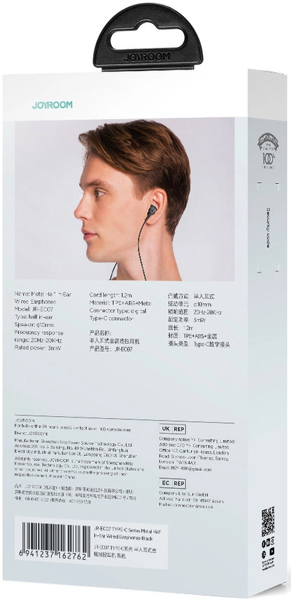 Handsfree USB-C Joyroom JR-EC07, Musta