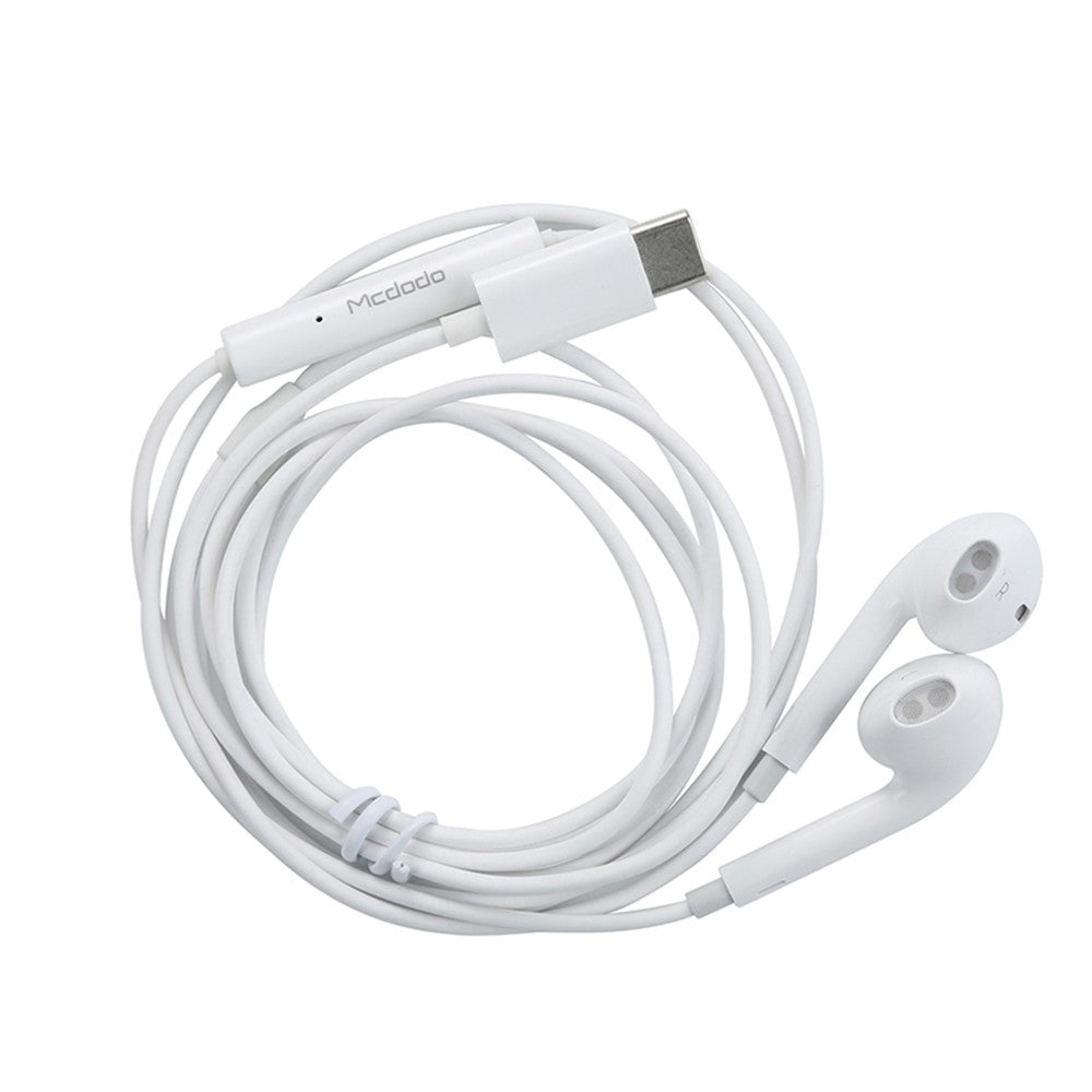 Handsfree USB-C McDodo HP-6071 Element, 1.2m, Valkoinen