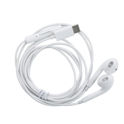 Handsfree USB-C McDodo HP-6071 Element, 1.2m, Valkoinen