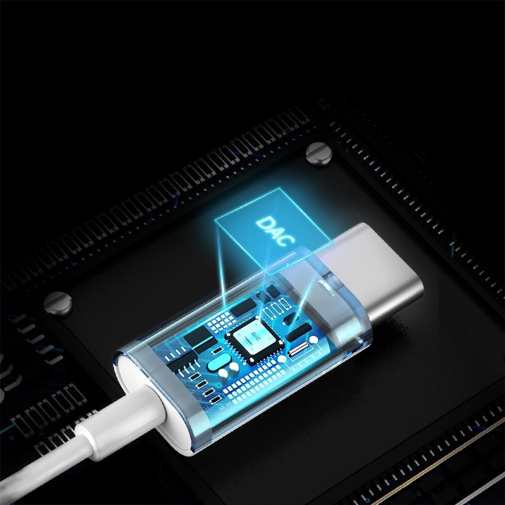 Handsfree USB-C McDodo HP-7500, 1.2m, Valkoinen