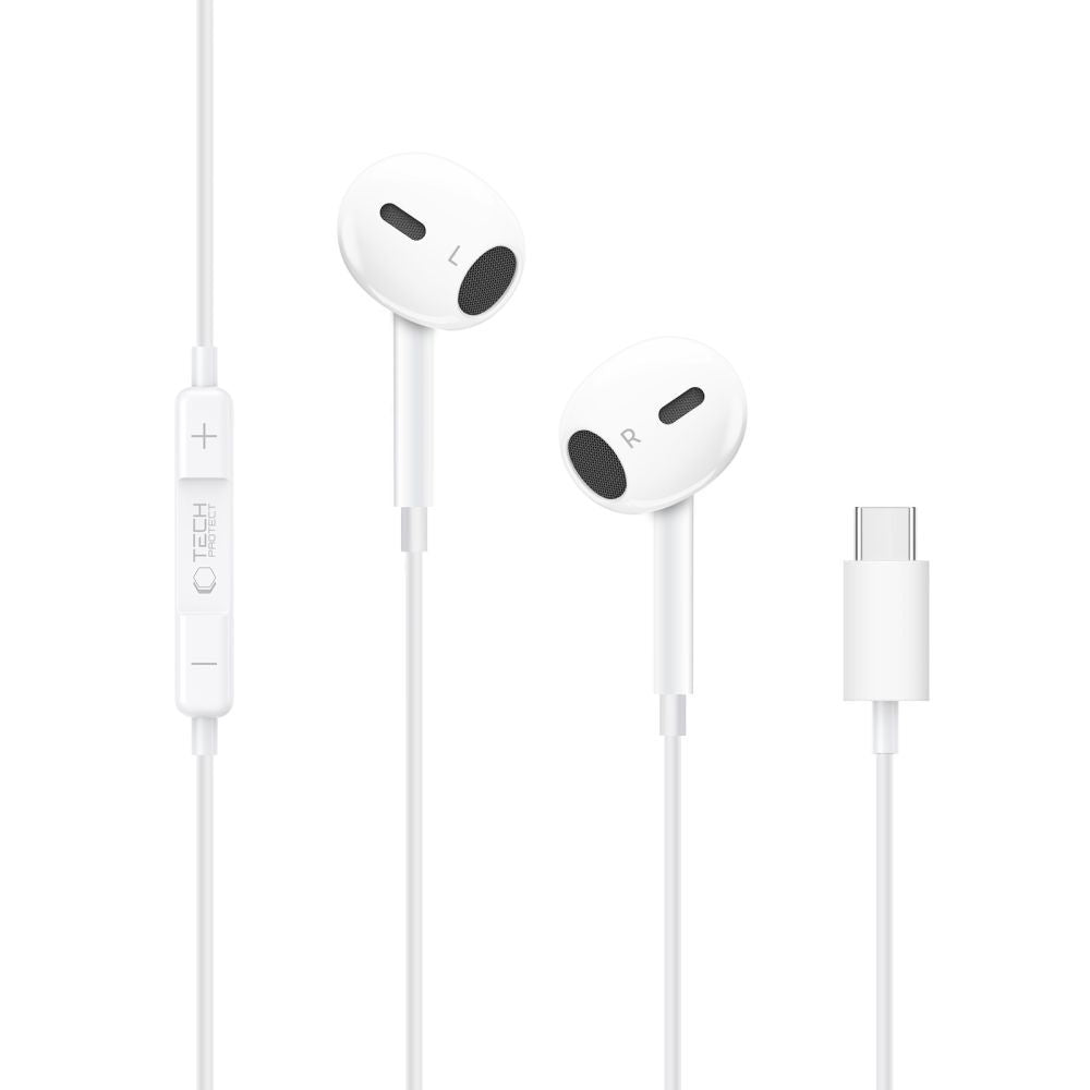 Handsfree USB-C Tech-Protect Ultraboost Core G2, Valkoinen