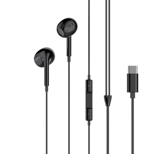 Handsfree USB-C XO Design EP74, Musta
