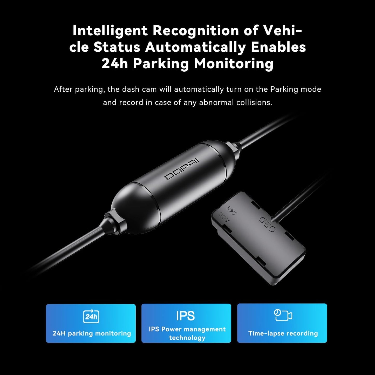 Hardwire OBD DDPAI DC001 E3 / Mini5 / N1 Dual / N3 / N3 Pro / N5 Dual / Z40 / Z50 -kameroille