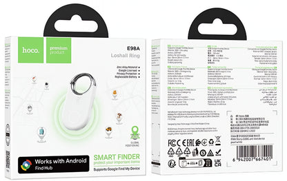 HOCO SmartTag E98A Android-sarjalle, Valkoinen