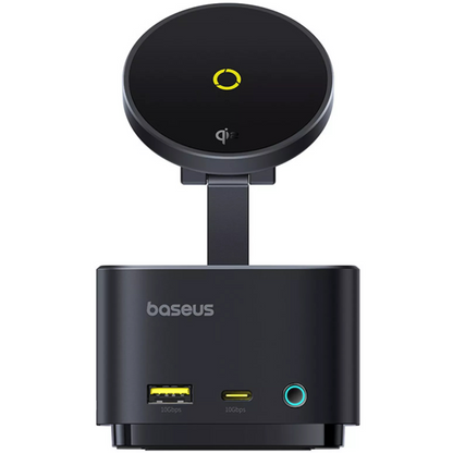 Monitoiminen Baseus MagPro II 7in1 -keskus, 1 x USB-A - 2 x USB-C - 1 x HDMI - 1 x QI - 1 x SD - 1 x microSD, Musta Uudelleenpakattu B00072900121-00