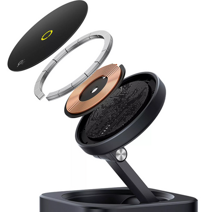 Monitoiminen Baseus MagPro II 7in1 -keskus, 1 x USB-A - 2 x USB-C - 1 x HDMI - 1 x QI - 1 x SD - 1 x microSD, Musta Uudelleenpakattu B00072900121-00