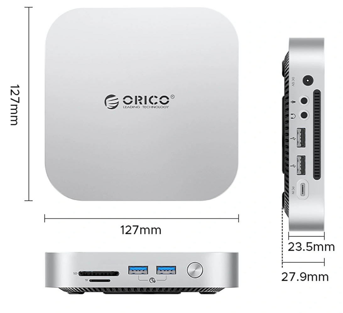 Orico MiniLink M49P monitoimihubi Apple Mac Mini M4:lle, 9-in-1, hopea