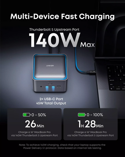 Hub Thunderbolt Anker Prime TB5, 14in1, Harmaa A83B53A1