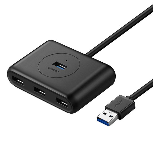 UGREEN CR113 USB-hubi, 4 x USB-A 3.0, 0,5 m, Musta