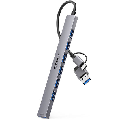 USB / USB-C Hub Orico YSA2-U3, 1 x USB-A 3.0 - 6 x USB-A, Gray