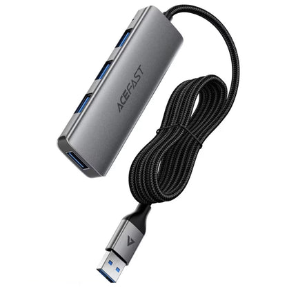 USB-hubi Acefast J17, 4in1, Harmaa