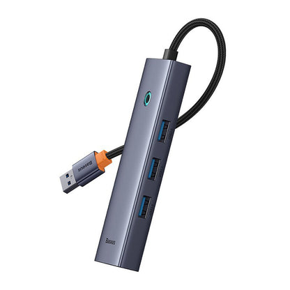 Hub USB Baseus UltraJoy, 3 x USB-A 3.0 - 1 x RJ45, Harmaa B0005280A813-01