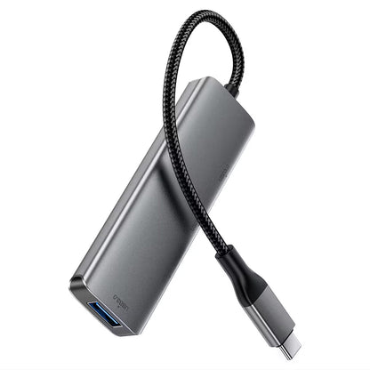 Hub USB-C Acefast J15, 4in1, Harmaa