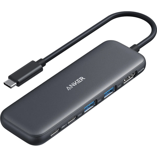 Hub USB-C Anker 332, 2 x USB-A - 2 x USB-C - 1 x HDMI, Harmaa A8355H11