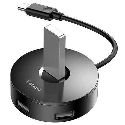 Baseus AirJoy USB-C-keskitin, 3 x USB-A - 1 x USB-A 3.0, musta CAHUB-G01 CAHUB-G01 CAHUB-G01 