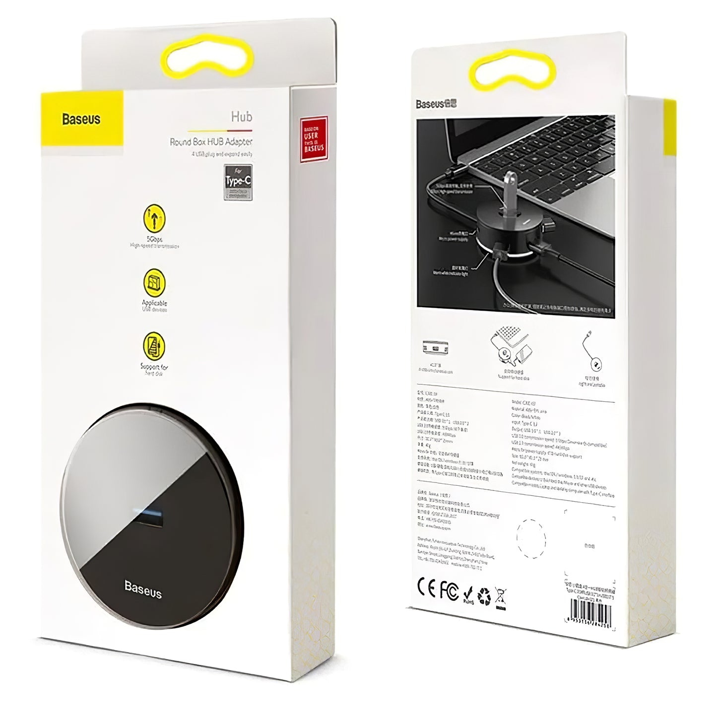 Baseus AirJoy USB-C-keskitin, 3 x USB-A - 1 x USB-A 3.0, musta CAHUB-G01 CAHUB-G01 CAHUB-G01 