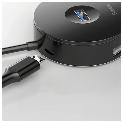 Baseus AirJoy USB-C-keskitin, 3 x USB-A - 1 x USB-A 3.0, musta CAHUB-G01 CAHUB-G01 CAHUB-G01 