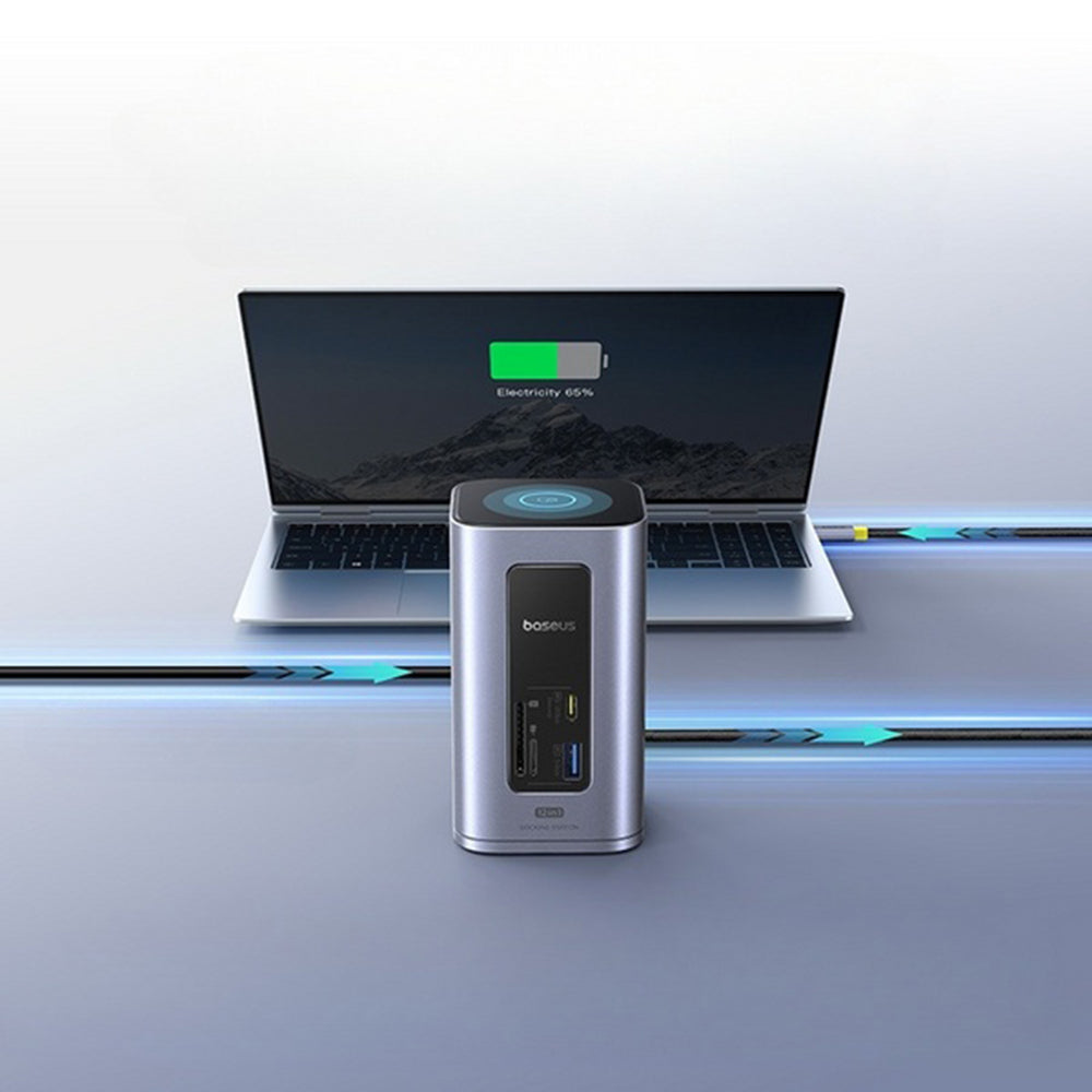 Hub USB-C Baseus NU1 Air Spacemate, 12in1, Harmaa B00061800123-00