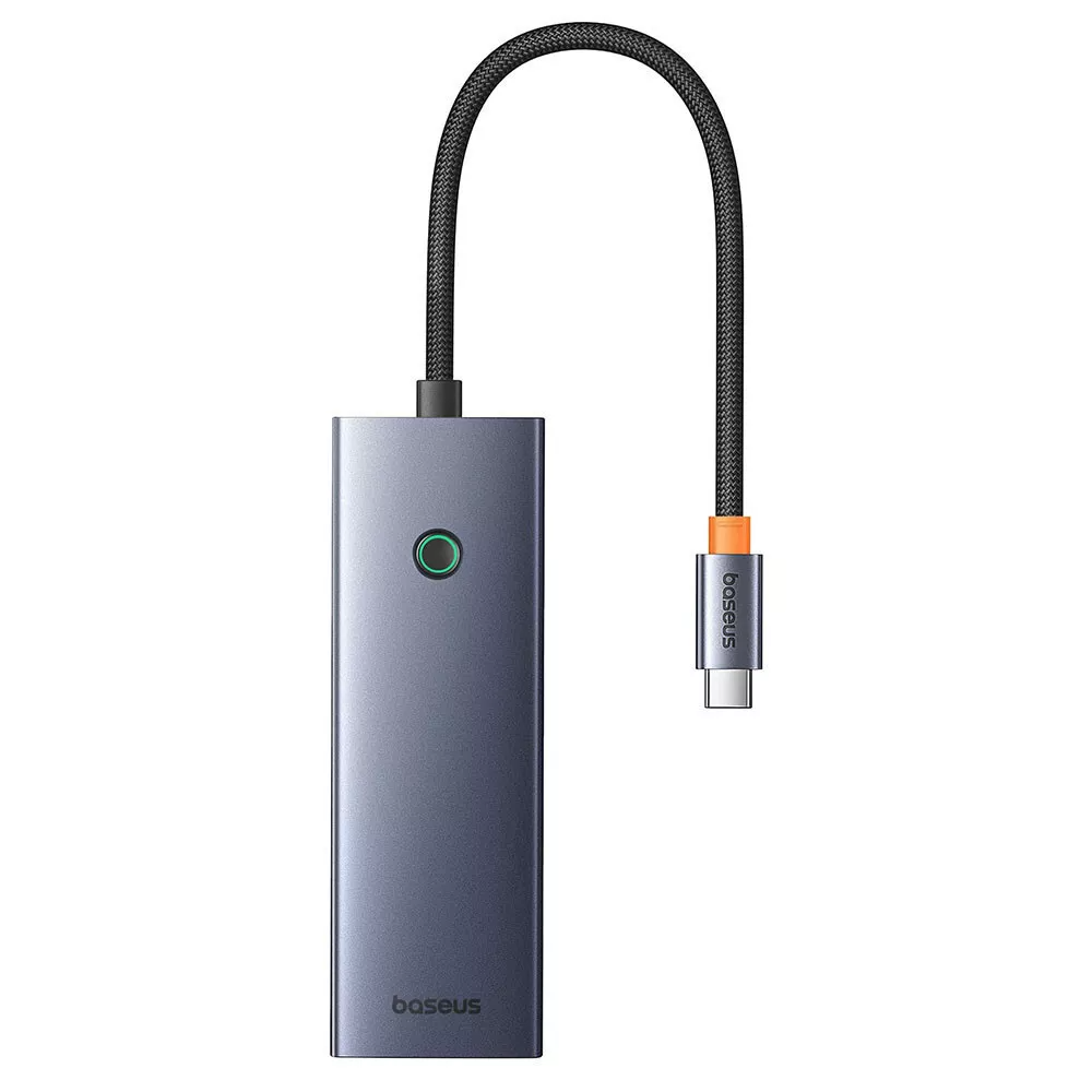Hub USB-C Baseus UltraJoy, 3 x USB-A 3.0 - 1 x USB-C - 1 x HDMI - 1 x SD - 1 x microSD, Harmaa B00052803811-03