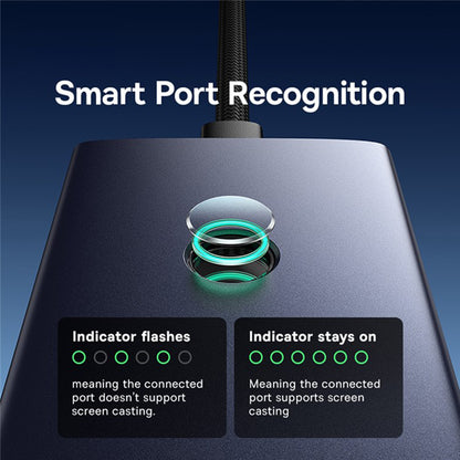 Hub USB-C Baseus UltraJoy, 4 x USB-A 3.0 - 1 x USB-C - 1 x HDMI - 1 x VGA, Harmaa B00052803811-01