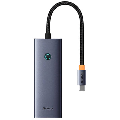 Baseus UltraJoy USB-C-keskitin, 3 x USB-A 3.0 - 1 x RJ45, harmaa B0005280A813-00 