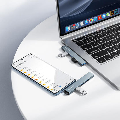 Borofone FH1A USB-C-keskitin, 4-in-1, Harmaa