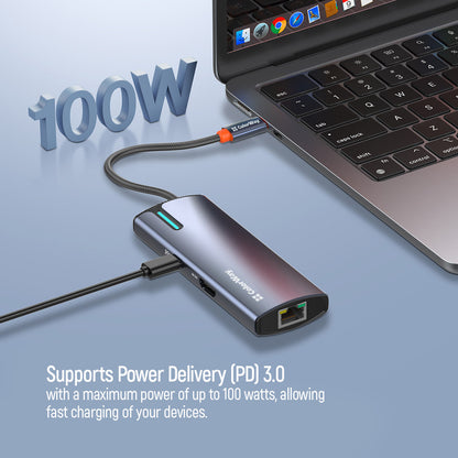 ColorWay CW-HUB02 USB-C Hub, 6in1, Silver
