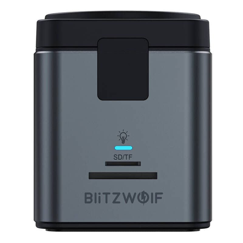 USB-C-hubi langattomalla QI-latauksella BlitzWolf BW-TH17, 9in1, Musta